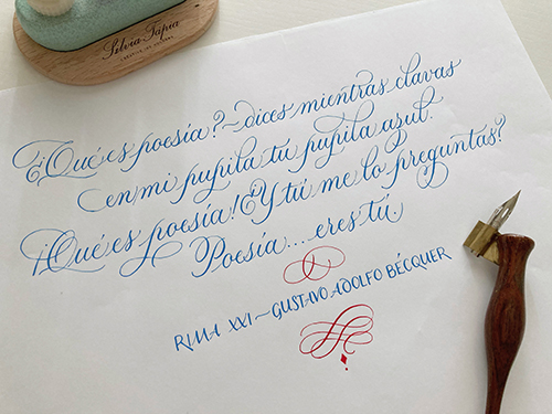 brillante Hora Torpe Inglesa – Silvia Cordero Vega – Calligraphy artist